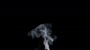 Alttan yükselen ince ince, ince duman, alfa maskeli dijital VFX elementi - 4K Pro Res