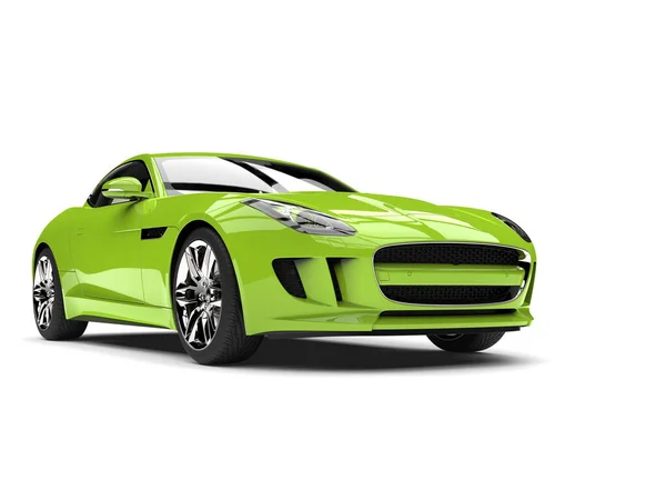 Cool Πράσινο Κομψό Σύγχρονο Σπορ Αυτοκίνητο Πολυτελείας — Φωτογραφία Αρχείου