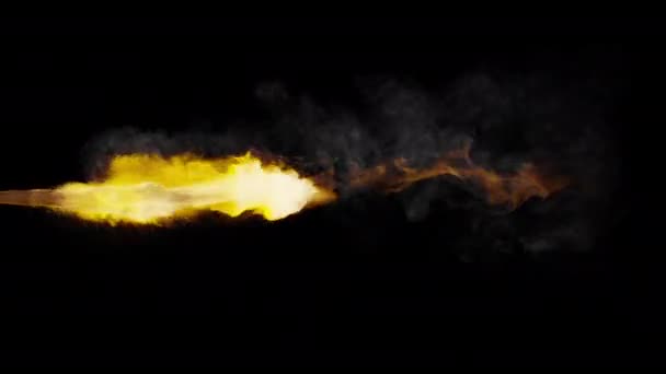 Flamethrower Semburan Api Dan Api Dan Aliran Api Pro Res — Stok Video