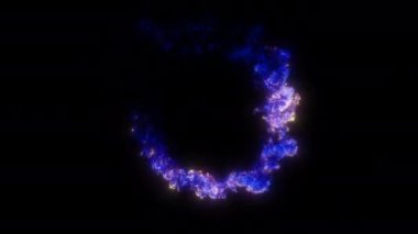 Mavi sihirli duman portal daire animasyon yükleme - 4K Pro Res alfa kartı ile