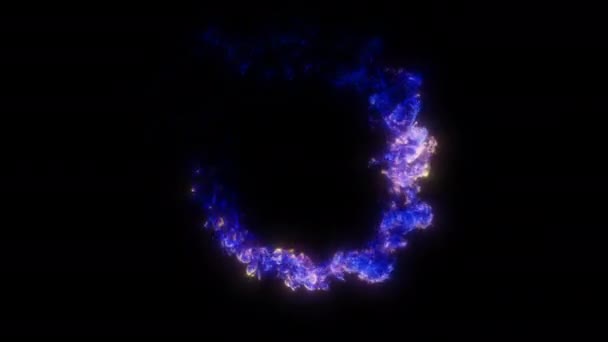 Μπλε Μαγικό Κύκλο Πύλη Καπνού Φόρτωση Animation Pro Res Άλφα — Αρχείο Βίντεο