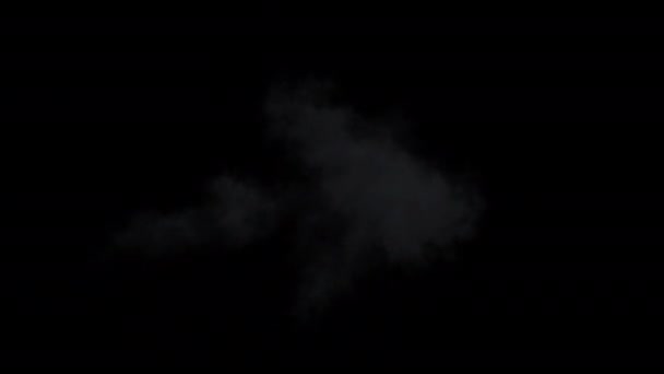 Dva Rychlé Výbuchy Plamene Dýchající Oheň Alfa Maskou Pro Res — Stock video