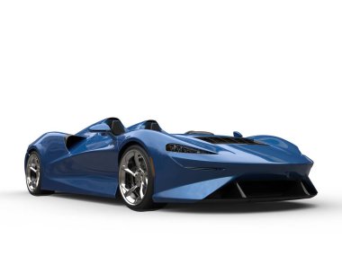 Metalik koyu mavi modern Cabriolet süper araba - güzellik çekimi