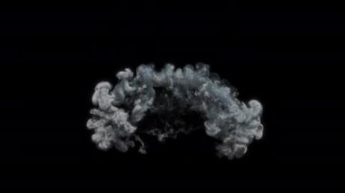 Büyük zemin çarpması yarı dairesel şekilli şok dalgası - alfa maskeli geçiş - 4K Pro Res 60fps