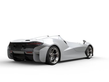 İnci beyazı modern Cabriolet süper konsept araba - dikiz görüş