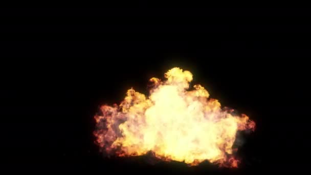 Quick Fire Blast Explosie 60Fps Pro Res Met Alfa Masker — Stockvideo