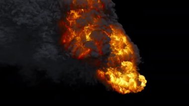 VFX elementi - Duman duvarı - 60 fps, 4K Pro Res ve alfa kartı