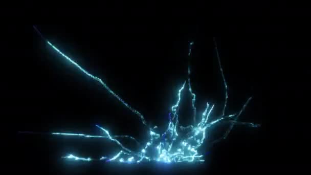 Elektrické Šrouby Oblouky Vystřelující Země Nahoru Elektrické Oblouky Vybuchující Ven — Stock video