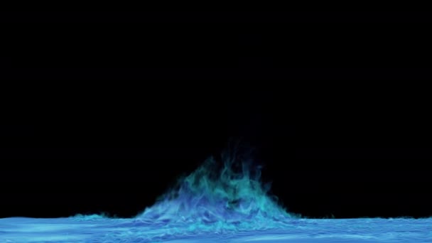 Tornado Água Azul Elemento Vfx Fps Pro Res Com Passagem — Vídeo de Stock