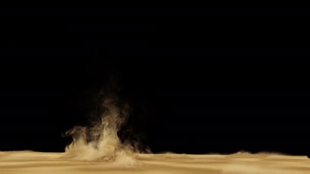 Ανυψωμένοι Ανεμοστρόβιλοι Άμμου Και Ανεμοστρόβιλοι Άμμου Περιβάλλον Αμμόλοφου Vfx Στοιχείο — Αρχείο Βίντεο