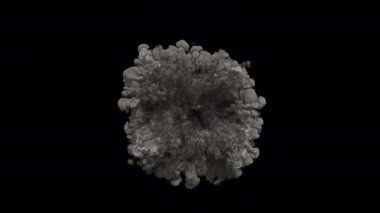 Büyük toz patlaması dumanı şok dalgası - VFX elementi, 60 fps, 4K Pro Res ve alfa kartı