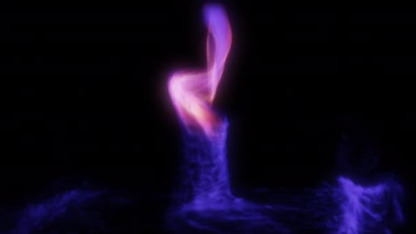 Soyut Duman Garip Akış Şekilleri Sıvı Duman Akışı Vfx Elementi — Stok video