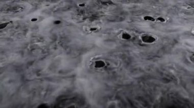 Kabaran su, köpük veya köpük dumanı yüzeyi - VFX elementi - 4K PRO Res