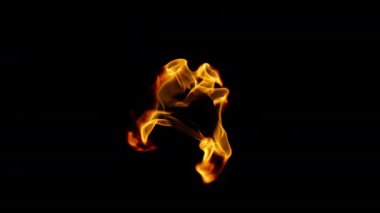 Küçük meşale ateşi - aşırı yakın çekim - yangın ve alevler yavaş çekim makro çekim - maskeli 4K Pro Res