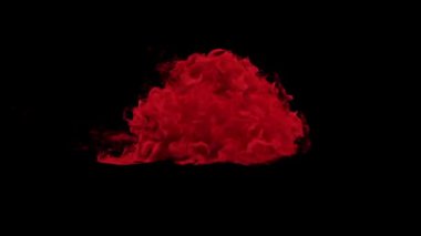 Kırmızı renkli duman görsel efekti - 60 fps, maskeli 4K Pro Res