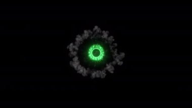 Yeşil alev büyüsü patlamaları ve şok dalgaları - VFX elementi - 60 fps, maskeli 4K Pro Res