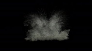 Duvar çarpması, toz patlaması, yere düşen toz VFX elementi - 60 fps, maske kartı ile 4K Pro Res