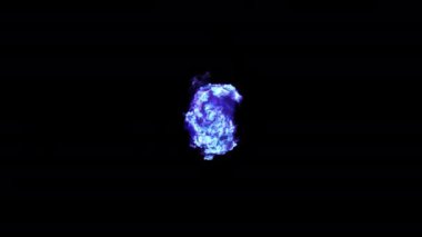 Mor sihirli patlama ve şok dalgası VFX Element - 60 fps, 4K Pro Res ve maske geçiş kartı