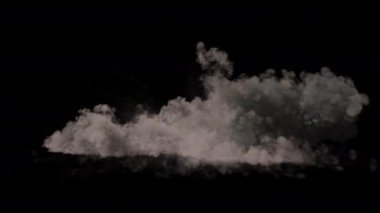 Küçük el bombası ya da topçu sahası küçük bir şok dalgası ile vuruldu - VFX elementi - 60 fps, 4K Pro Res ve maske geçiş kartı