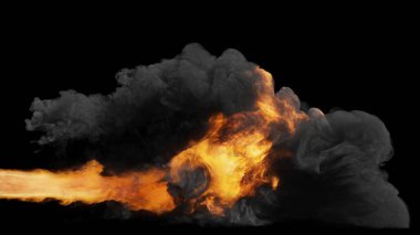 Kızgın yağ ve kalın siyah duman.