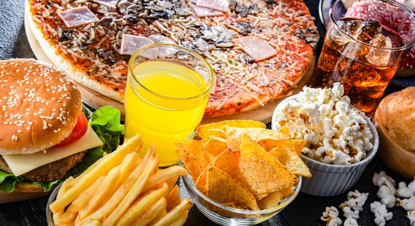 Foods Enhancing Risk Cancer Junk Food — Foto de Stock