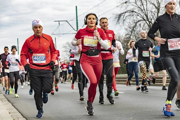Poznan Pol Nov 2022 Runpoland 2022 Street Run Organizada Con — Foto de Stock