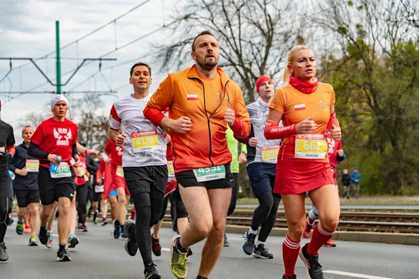 Poznan Pol Nov 2022 Runpoland 2022 Street Run Organised Occasion — Stock fotografie