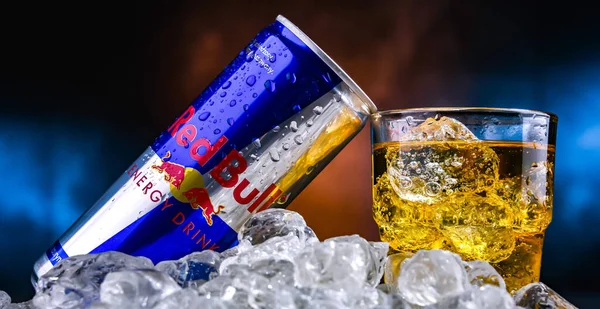 โดเน โปแลนด พฤศจ กายน 2022 Can Red Bull เคร องด — ภาพถ่ายสต็อก