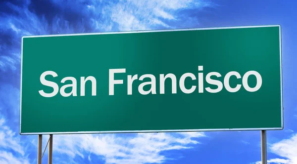 Road Sign Indicating Direction City San Francisco —  Fotos de Stock