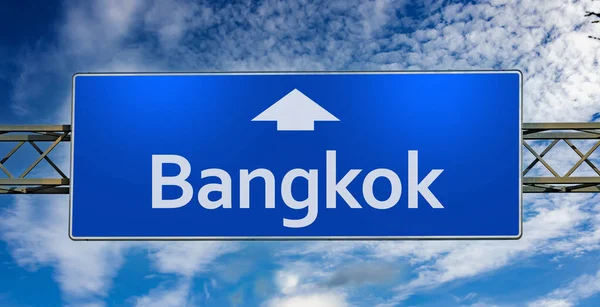 Road Sign Indicating Direction City Bangkok —  Fotos de Stock