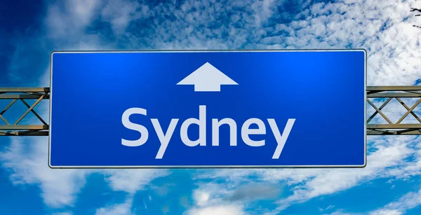 Road Sign Indicating Direction City Sydney — Stock Photo, Image