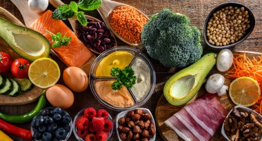 Ingredients of healthy diet that maintains or improves overall health status