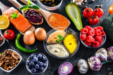 Ingredients of healthy diet that maintains or improves overall health status