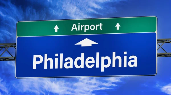 Road Sign Indicating Direction City Philadelphia —  Fotos de Stock