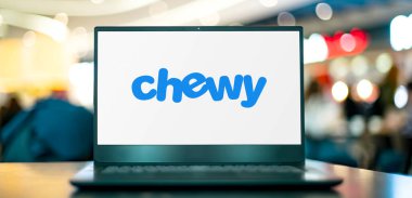 POZNAN, POL - JUN 28, 2022: Laptop computer displaying logo of Chewy, an online retailer of pet food and other pet-related products based in Dania Beach, Florida, USA