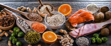 Tiamin veya B1 vitamini açısından zengin gıda ürünleri bileşimi