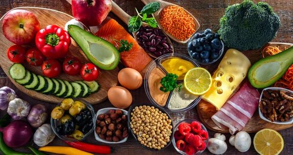 Ingredients Healthy Diet Maintains Improves Overall Health Status — Stok fotoğraf