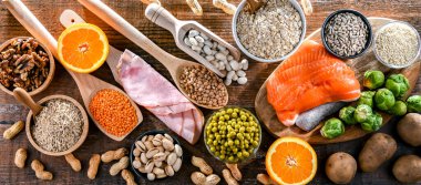 Tiamin veya B1 vitamini açısından zengin gıda ürünleri bileşimi