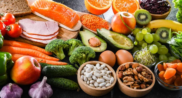 Пищевые Продукты Рекомендуются Беременности Здоровое Питание — стоковое фото