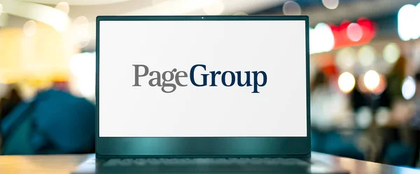 Познан Пол Мар 2023 Топовый Компьютерный Логотип Pagegroup Рекрутинговой Компании — стоковое фото