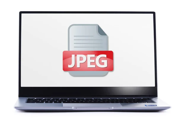 Ноутбук Компьютера Иконкой Файла Jpeg — стоковое фото