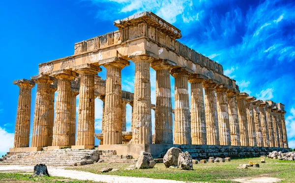 stock image The Temple of Hera at Selinunte, an ancient Greek city on the south-western coast of Sicily in Italy