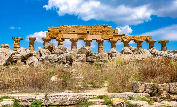 stock image The Temple C at Selinunte, an ancient Greek city on the south-western coast of Sicily in Italy