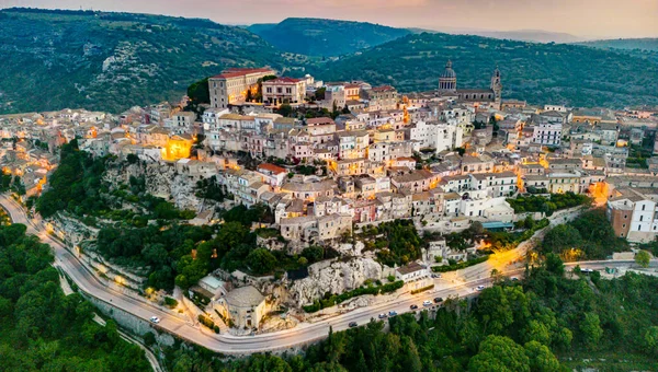 Ragusa 'nın Sicilya' nın güneyindeki Val di Noto 'daki hava manzarası.