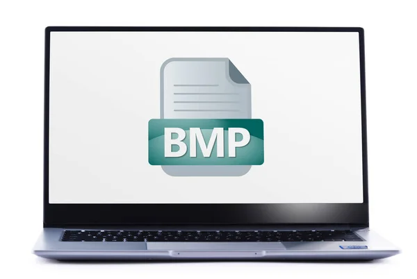 Портативный Компьютер Иконкой Файла Bmp — стоковое фото