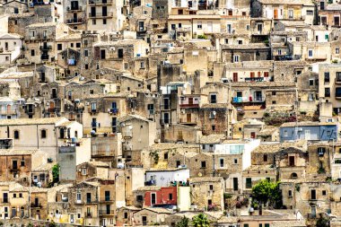 İtalya, Sicilya 'nın güneyindeki Val di Noto' da Modica 'nın mimarisi