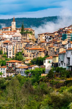 Imperia, Liguria, İtalya 'nın Obera ilindeki panoramik manzara