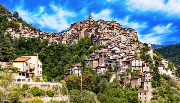 Vista Panorámica Apricale Provincia Imperia Liguria Italia — Foto de Stock