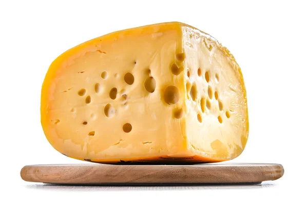 中程度の硬さのチーズで スイス型又はアルパイン型チーズに分類される — ストック写真