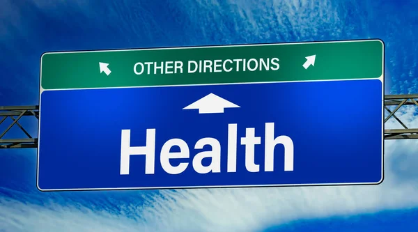 Symbolic Road Sign Indicating Direction Health — Stock Photo, Image